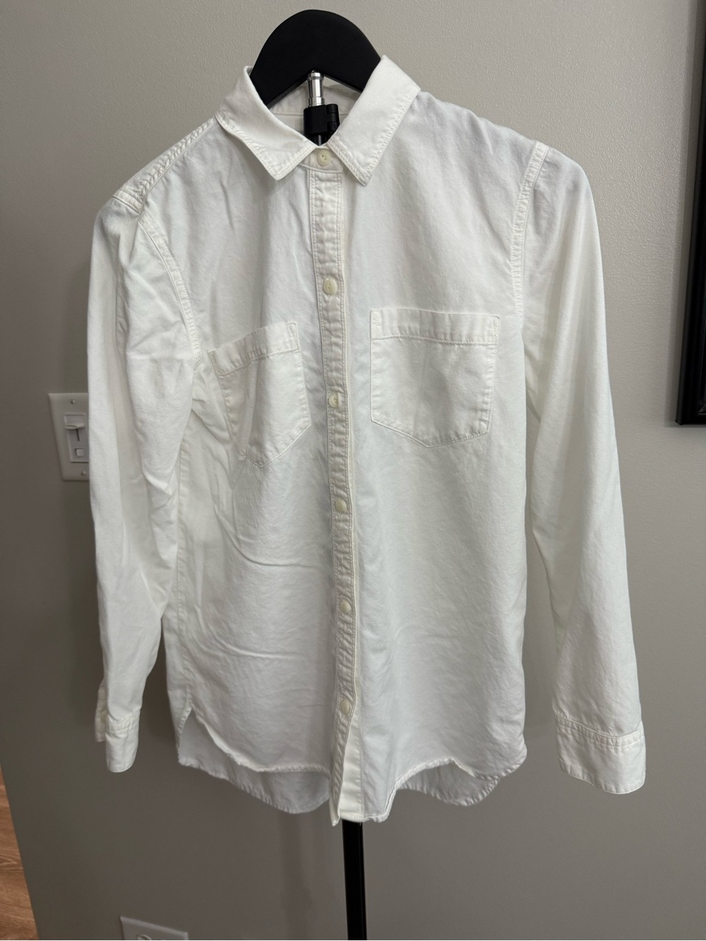 Madewell White Classic Button-Front Shirt XS